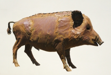 Big wild boar garden sculpture